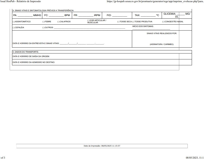 COM A TERCEIRIZAÇÃO: Pacientes da capital são levados nas madrugadas para Guajará-Mirim