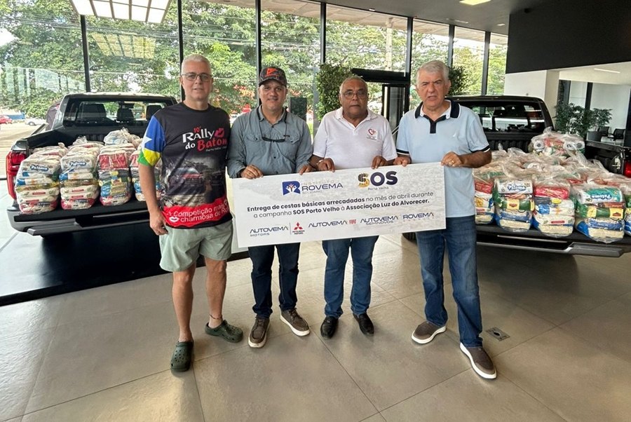 LUZ DO ALVORECER: Entidade social recebeu cestas básicas do Rally do Batom
