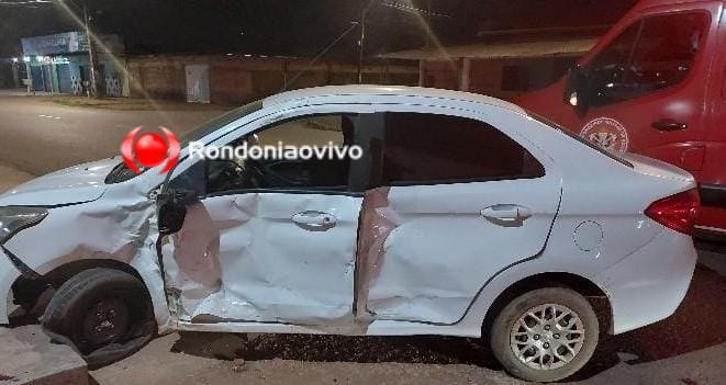 DESACORDADO: Motociclista é intubado após colidir violentamente em carro de aplicativo 