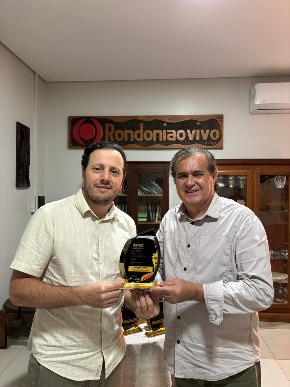 DESTAQUE EM PESQUISA: Prefeito de Vilhena recebe Prêmio IHPEC de Liderança 2025 