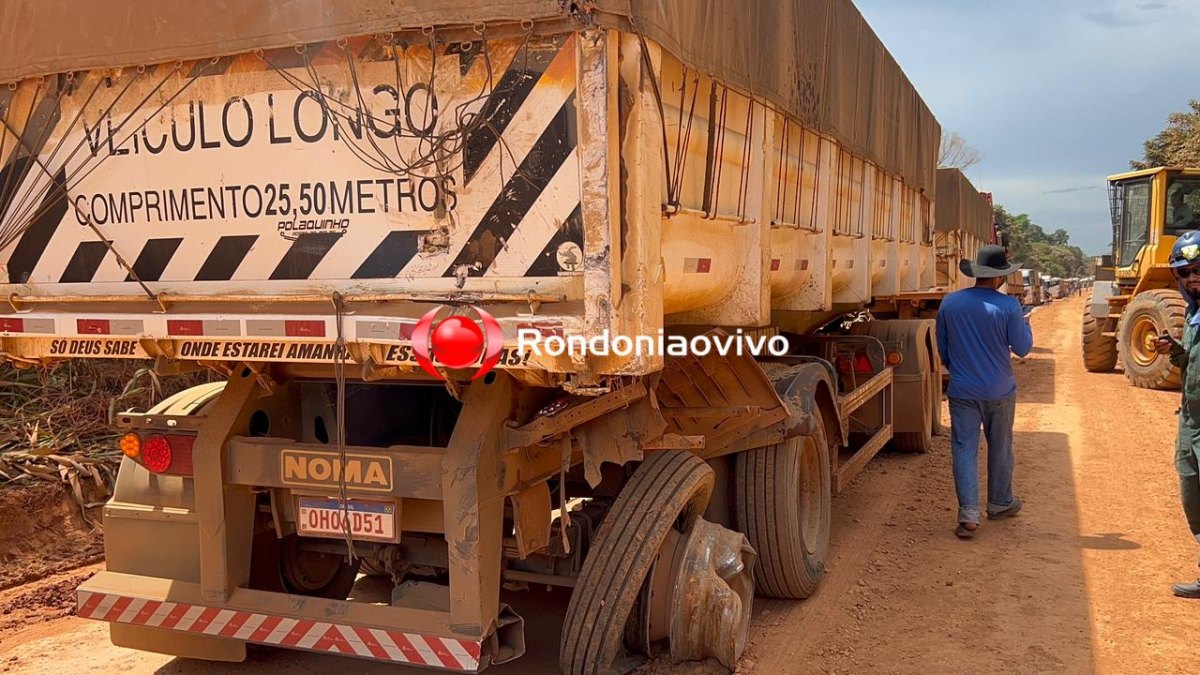 URGENTE: Motorista de carreta fica preso nas ferragens após gravíssimo acidente em PVH