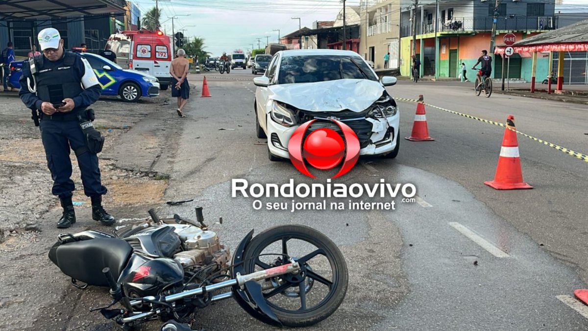 URGENTE:  Motociclista fica gravemente ferido após acidente na Avenida Abunã