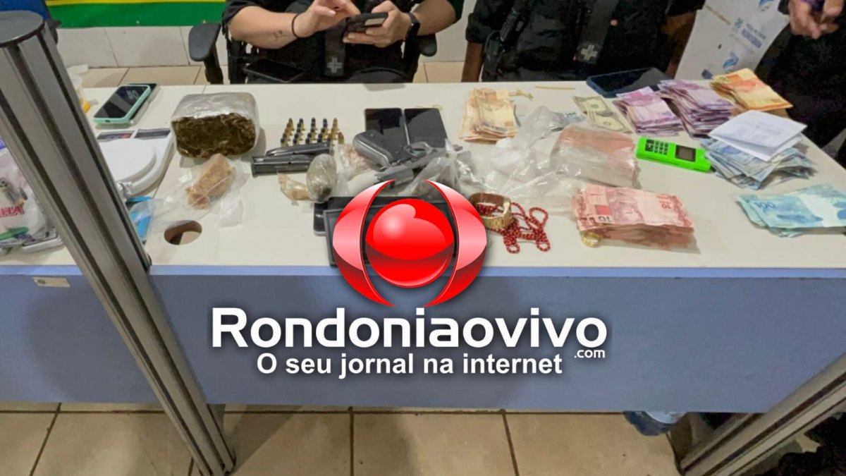 BOCA DO 'GORDÃO': Trio do CV é preso com drogas, arma roubada de policial e dinheiro