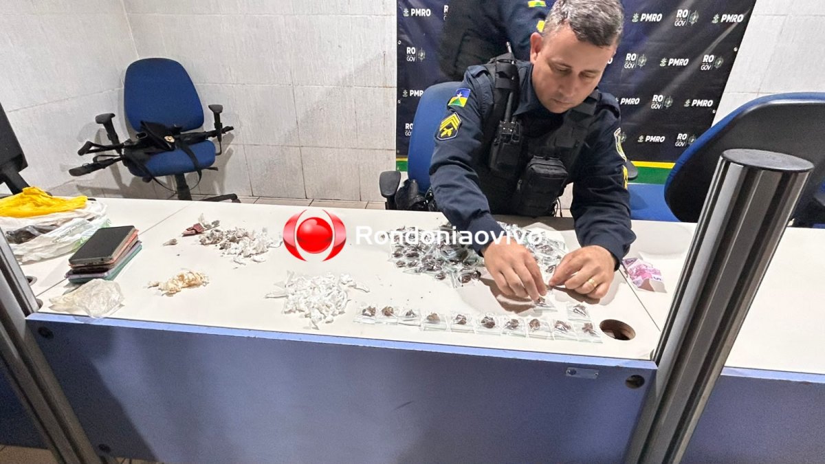 VÍDEO: Quadrilha é flagrada com cerca de 200 porções de drogas