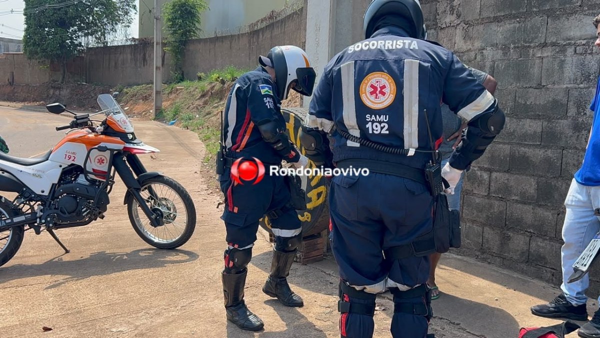 RUA DA BEIRA: Motolância do Samu é chamada às pressas para socorrer motociclista