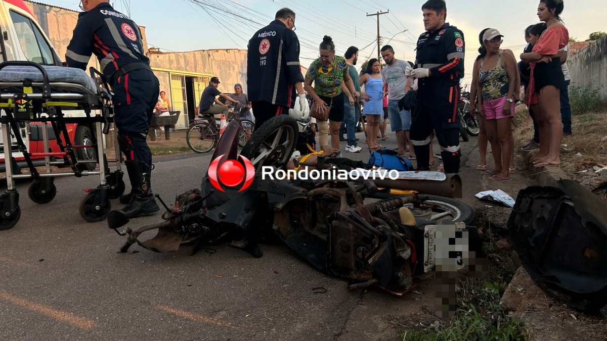 URGENTE: Motociclista invade preferencial e fica gravemente ferido em acidente