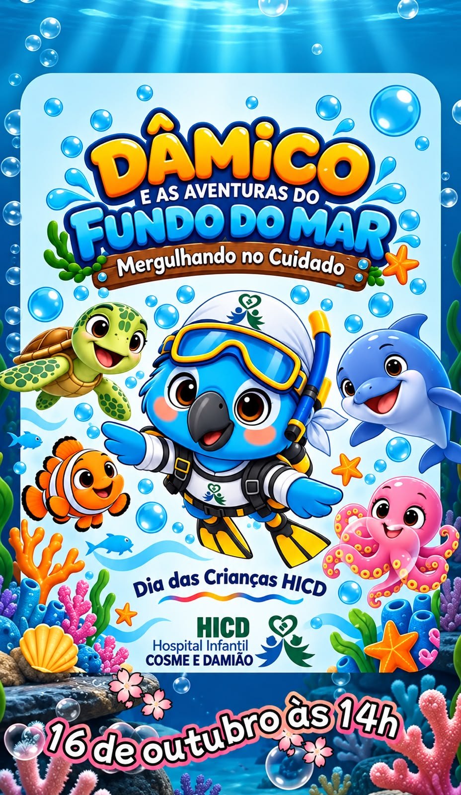 AÇÃO SOLIDÁRIA: Hospital Infantil Cosme e Damião promove tarde de diversão