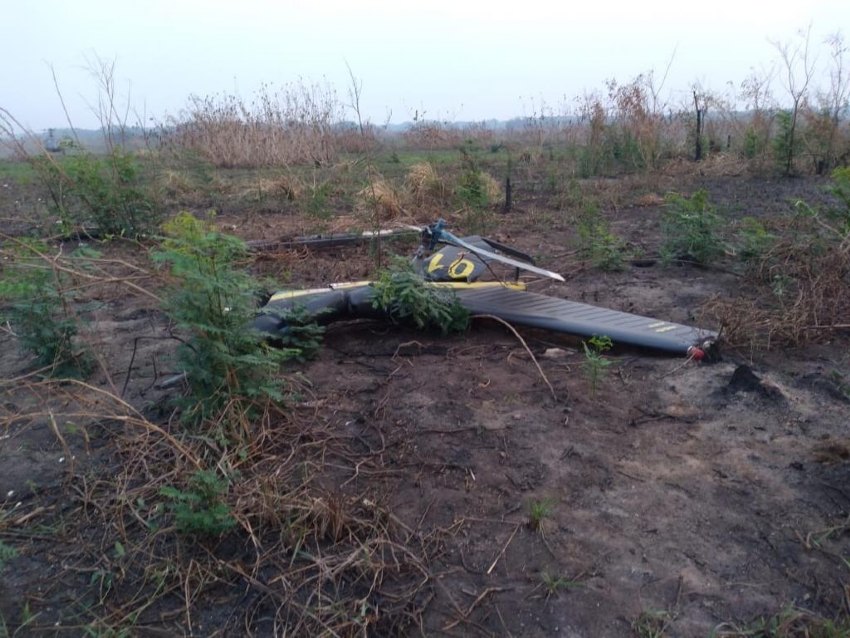 ACIDENTE AÉREO: Helicóptero da Força Nacional cai durante combate à incêndio