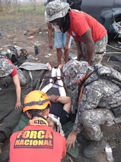 ACIDENTE AÉREO: Helicóptero da Força Nacional cai durante combate à incêndio