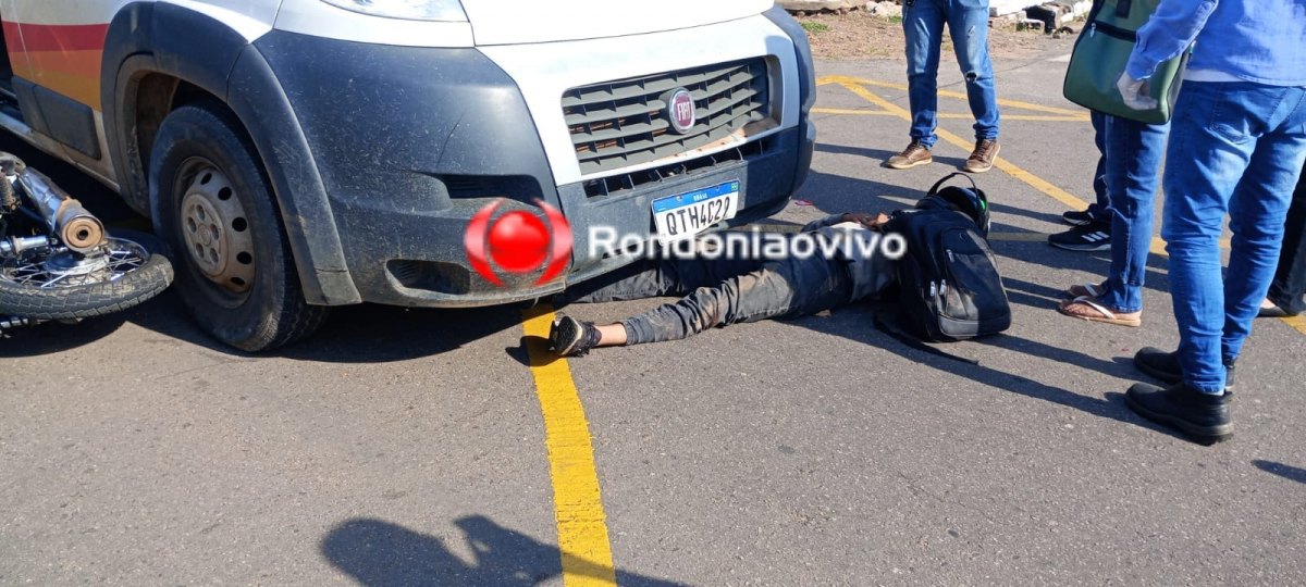 URGENTE: Acidente envolvendo cinco veículos deixa motociclista ferido na 7