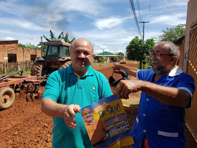 SERVIÇO: Vereador Da Silva fiscaliza obras no bairro Cascalheira em Porto Velho