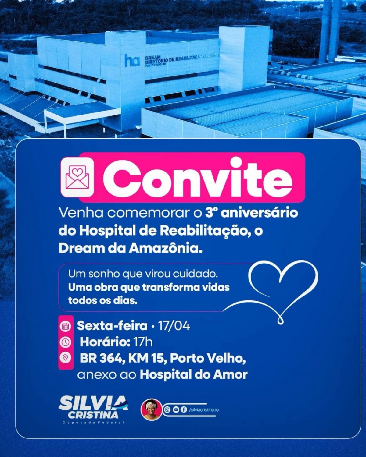 SILVIA CRISTINA: Centro de Reabilitação Dream celebra três anos nesta sexta feira