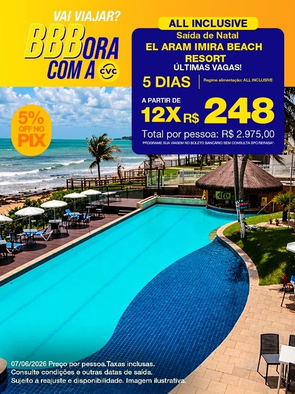 VAI VIAJAR: Aproveite as ofertas imperdíveis da CVC Viagens 