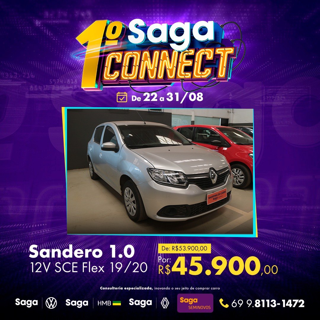 SALDÃO: Primeiro Saga Conect de carros novos e seminovos já está ocorrendo