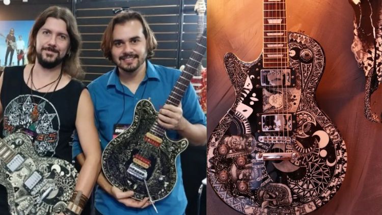 DE RONDÔNIA: Artistas constroem guitarras e as transformam em verdadeiras obras de artes