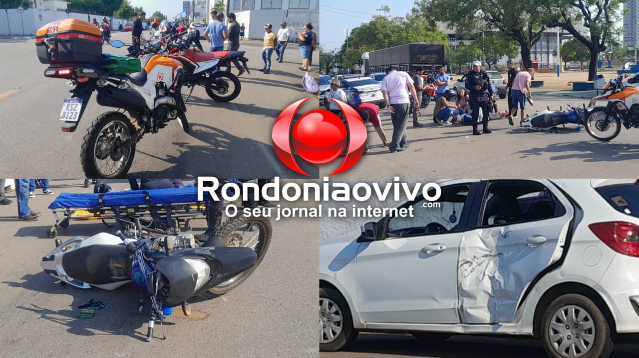 URGENTE: Grave acidente com vítimas é registrado no Centro de Porto Velho