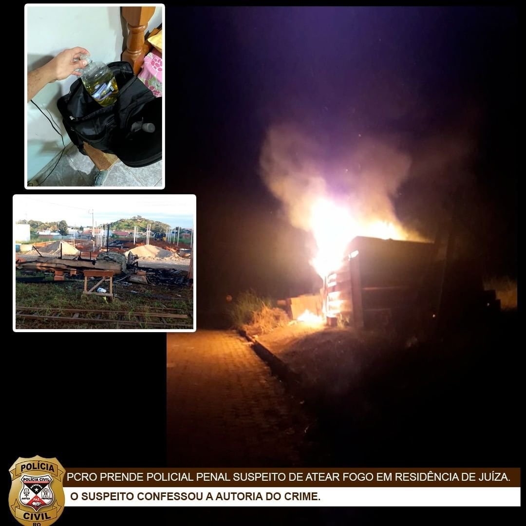 INTIMIDAÇÃO: Policial penal é preso por ataque com incêndio contra juíza por causa de processo