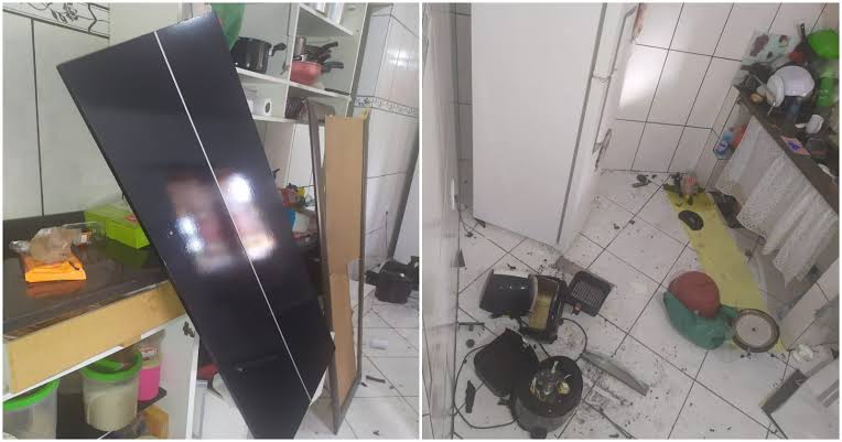 SEM RESPEITO: Mãe é espancada pela filha que chegou em casa destruindo tudo 