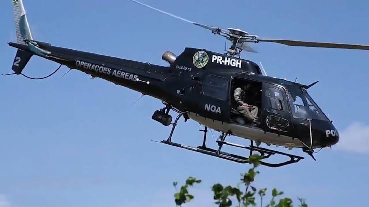 FORTEMENTE ARMADOS: PM e helicóptero fazem buscas a bandidos que roubaram R$ 60 mil