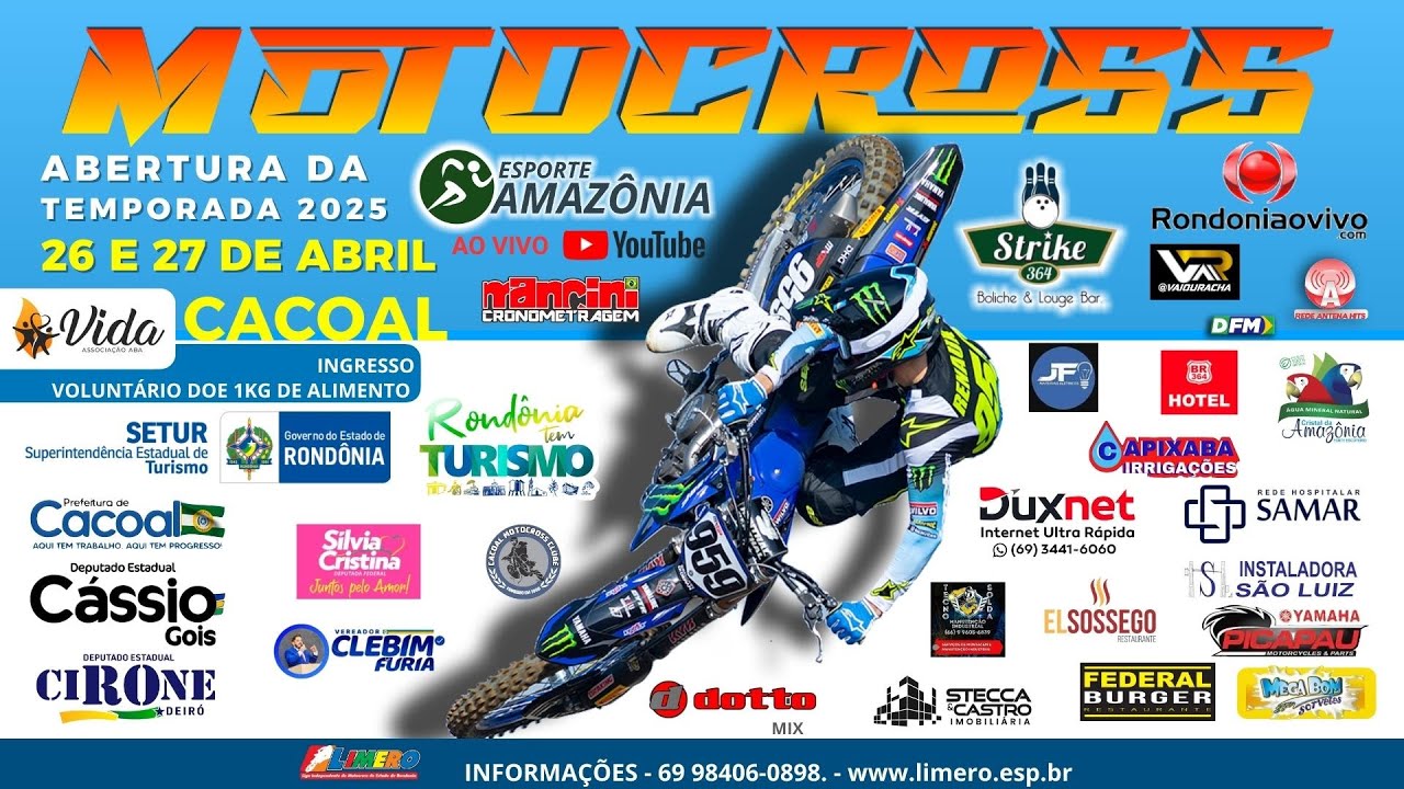AO VIVO - Campeonato Estadual de Motocross 2025 - Etapa Cacoal/RO