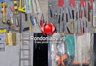 PROCURA-SE O DONO: Várias ferramentas sem procedência são apreendidas por equipe do 1° BPM