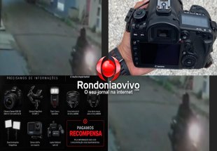 VÍDEO: Criminoso invade casa, furta equipamentos fotográficos de alto valor e foge em moto 