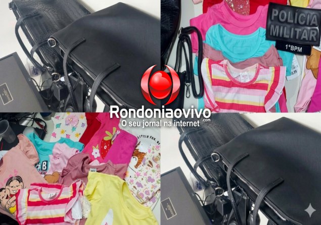 ROUPAS INFANTIS: Apenada e amiga são presas fazendo 'limpa' em lojas do Porto Velho Shopping
