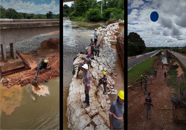 NO CRONOGRAMA: Obras nas pontes do Rio Candeias seguem e DNIT prevê entrega em 180 dias