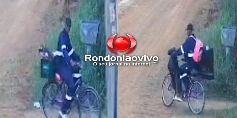 VÍDEO: Câmera flagra homem furtando TV de residência e fugindo de bicicleta