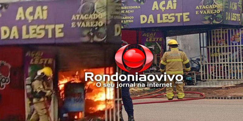 URGENTE: Comércio de açaí é destruído por incêndio na Avenida Amazonas