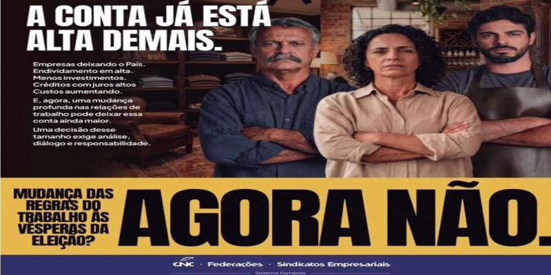 CONTA ALTA DEMAIS: Comércio e turismo pedem que fim da escala 6x1 fique para após eleições