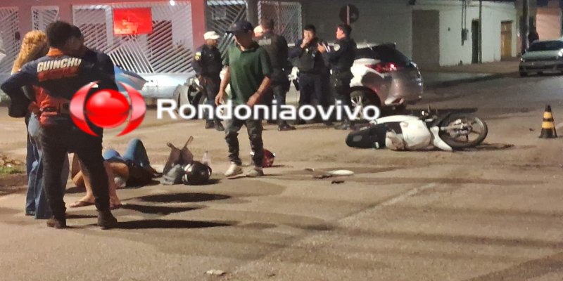 NO CENTRO: Motorista de Yaris avança preferencial e deixa casal ferido