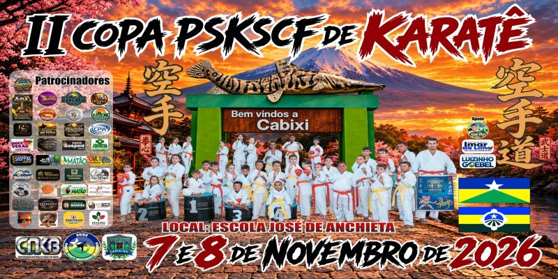 EM CABIXI: Município será sede de competição estadual de karatê nos dias 7 e 8 de novembro